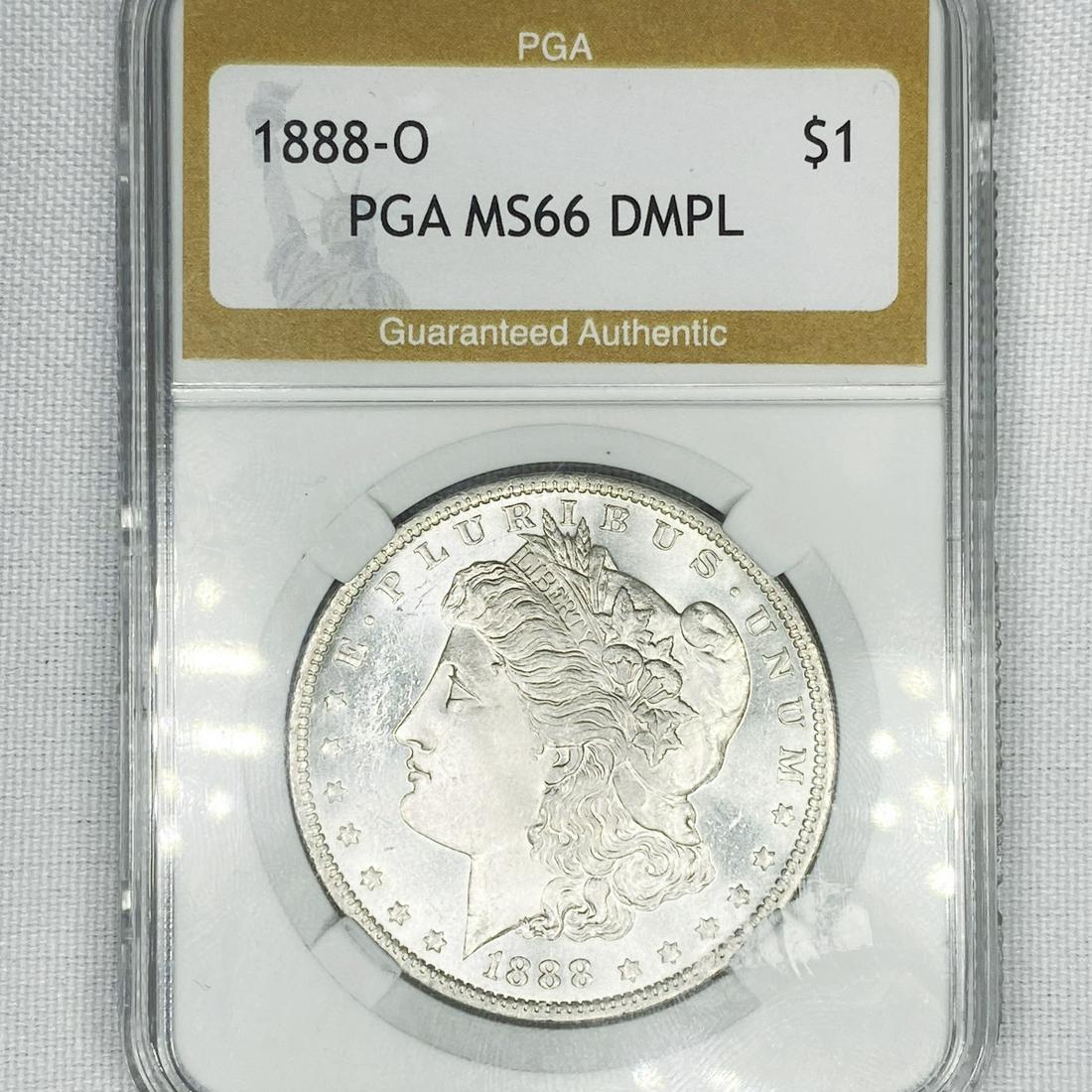 1888-O Morgan Silver Dollar PGA-MS66 DMPL (1 of 2)