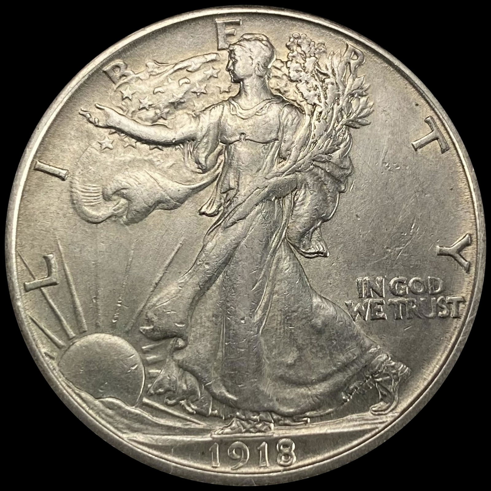 1918-S Walking Liberty Half Dollar UNCIRCULATED (1 of 2)