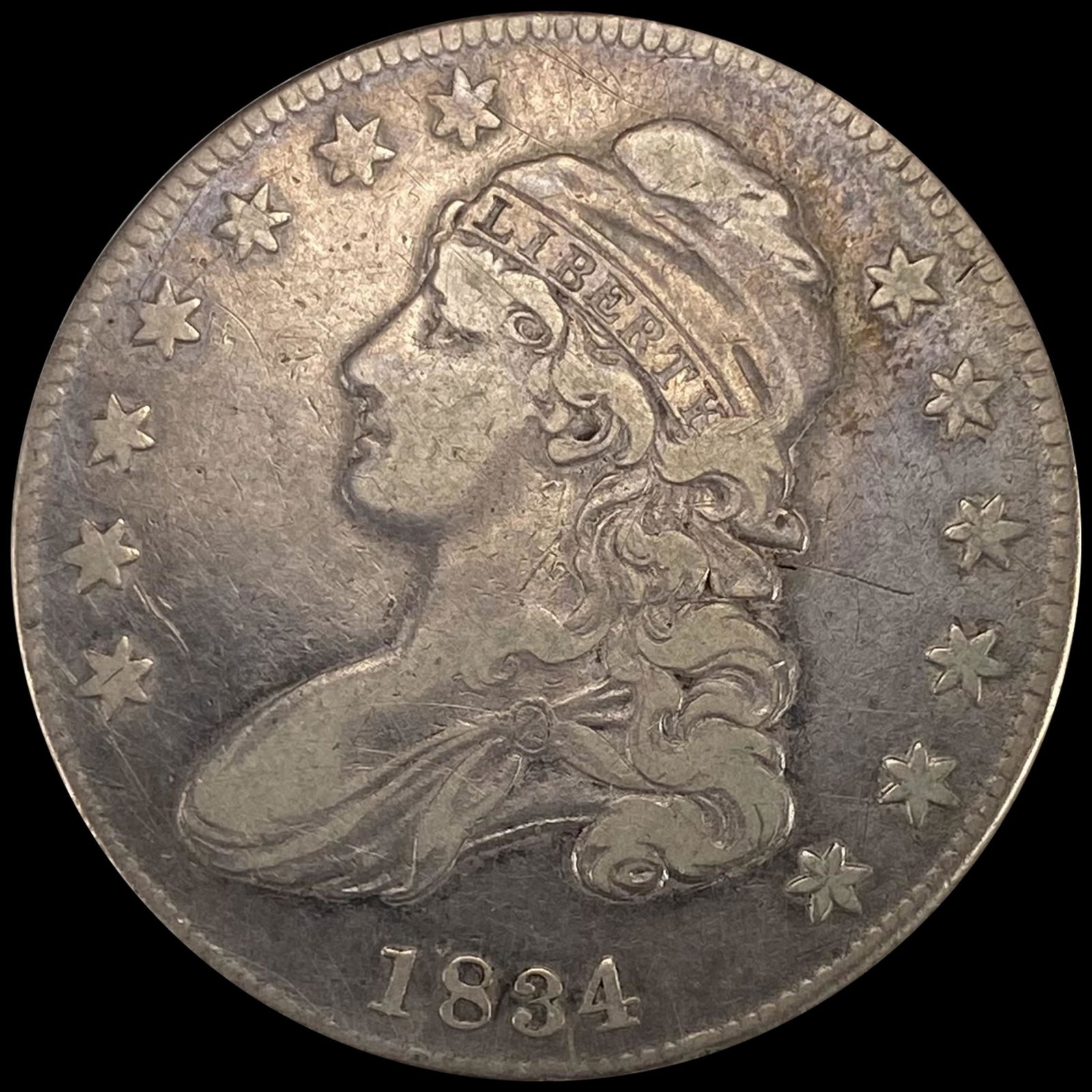 1834 Capped Bust Half Dollar NEARLY UNCIRCULATED (1 of 2)