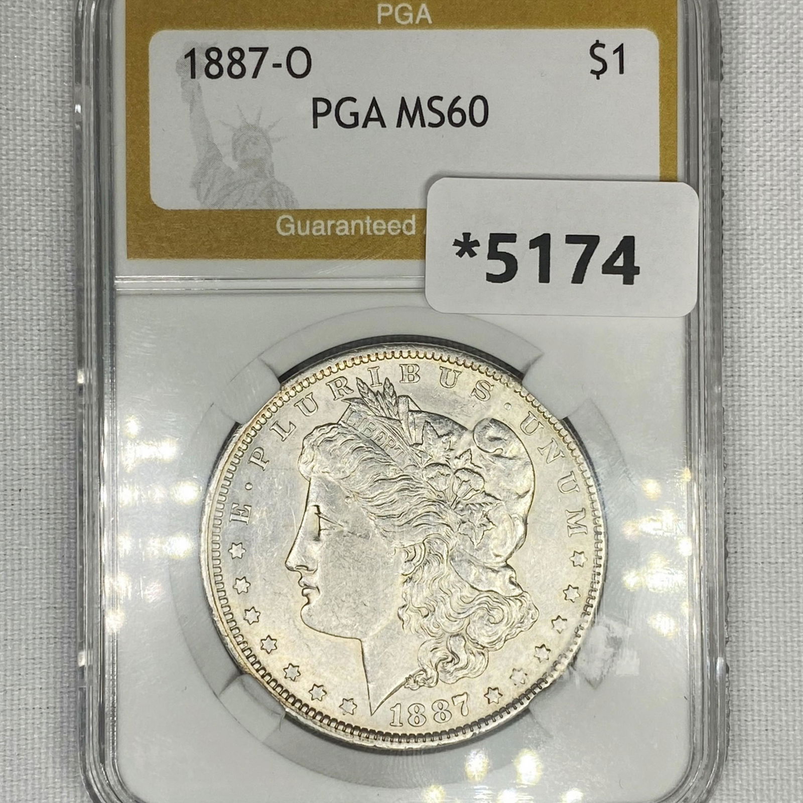 1887-O Morgan Silver Dollar PGA-MS60 (1 of 2)
