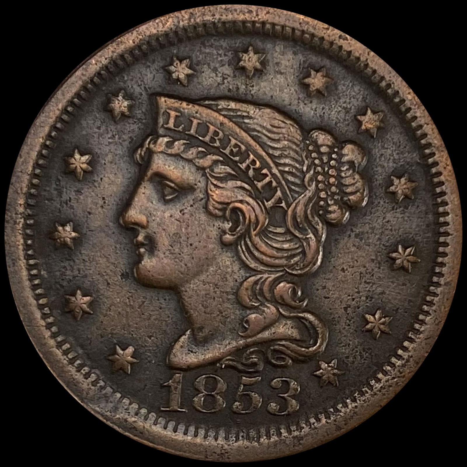1853 Large Cent CLOSELY UNCIRCULATED (1 of 2)