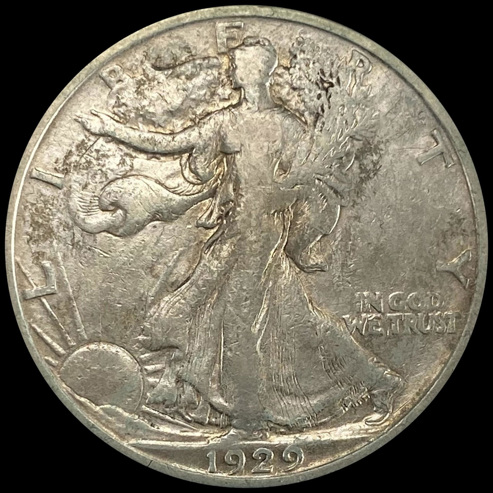 1929-S Walking Liberty Half Dollar NEARLY UNC (1 of 2)