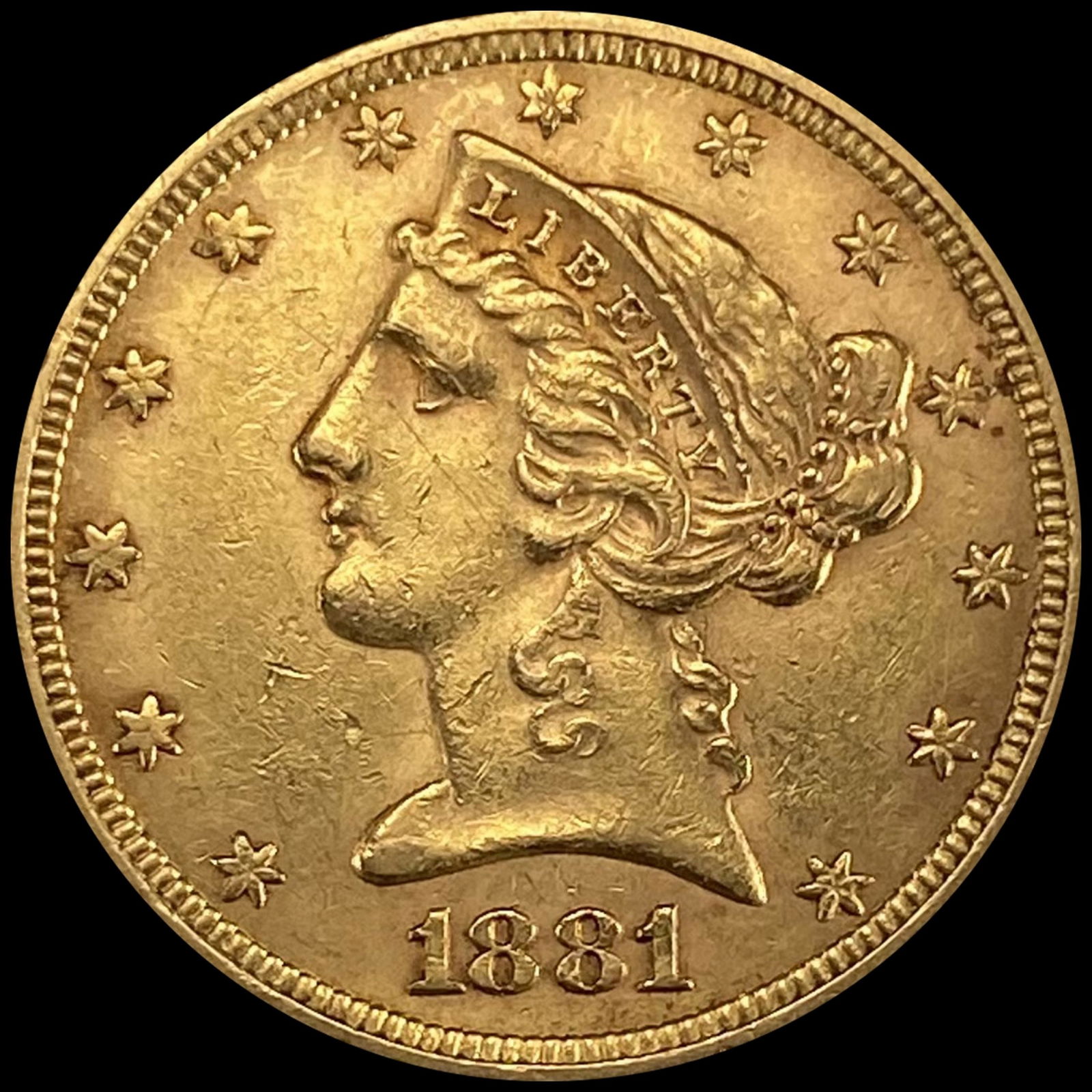 1881 $5 Gold Half Eagle UNCIRCULATED (1 of 2)