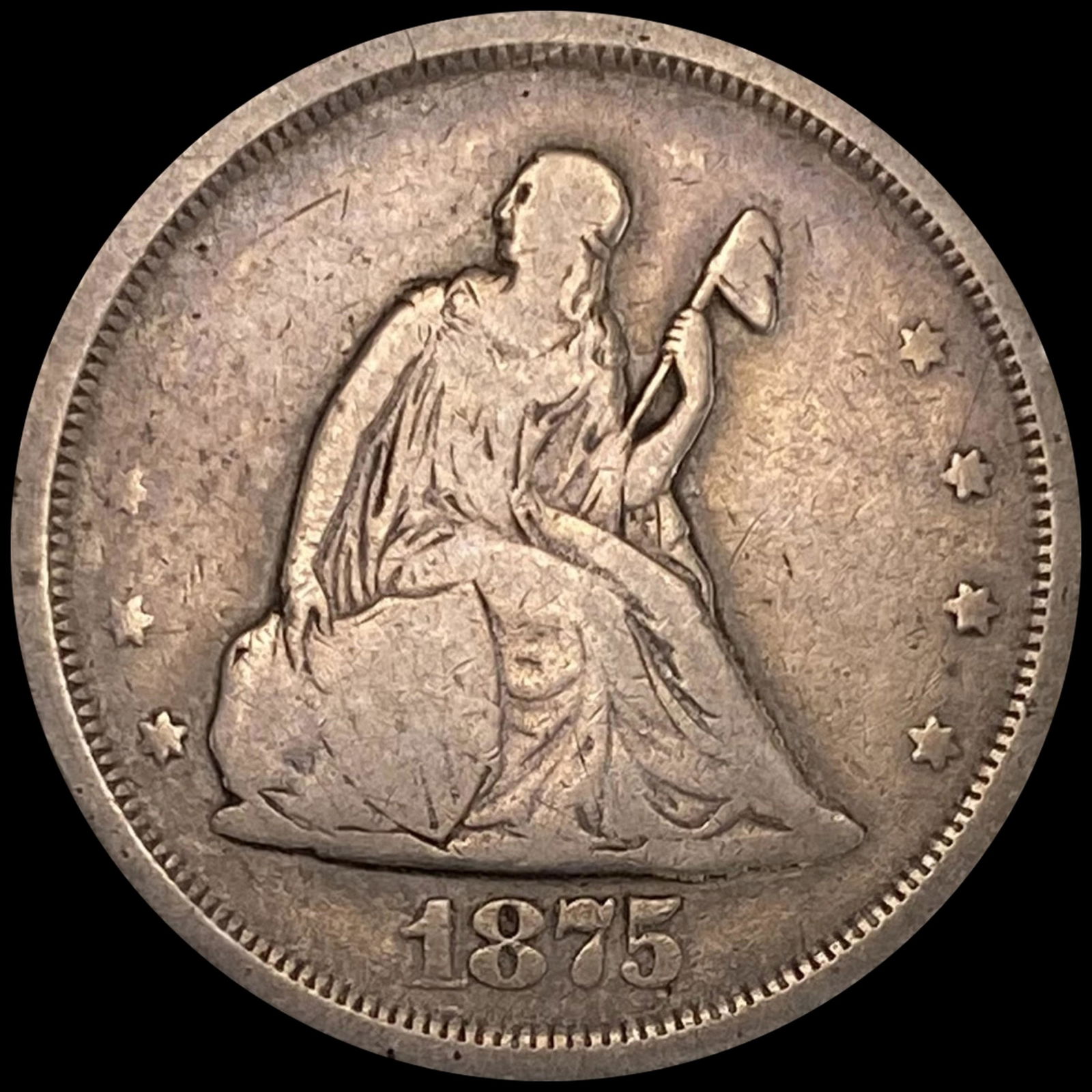1875-S Twenty Cent Piece LIGHTLY CIRCULATED (1 of 2)