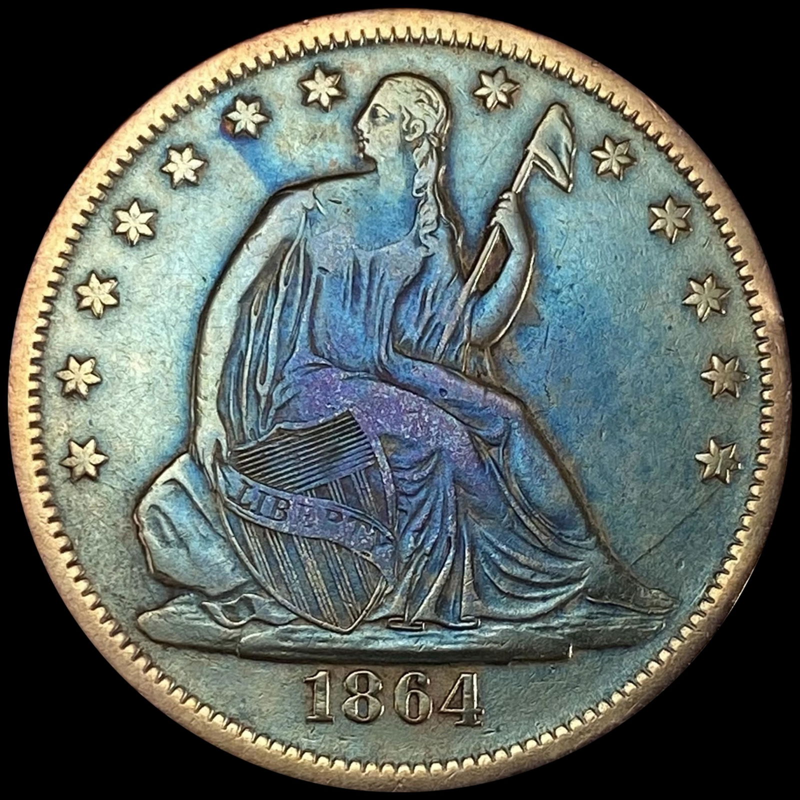 1864-S Seated Liberty Half Dollar UNCIRCULATED (1 of 2)