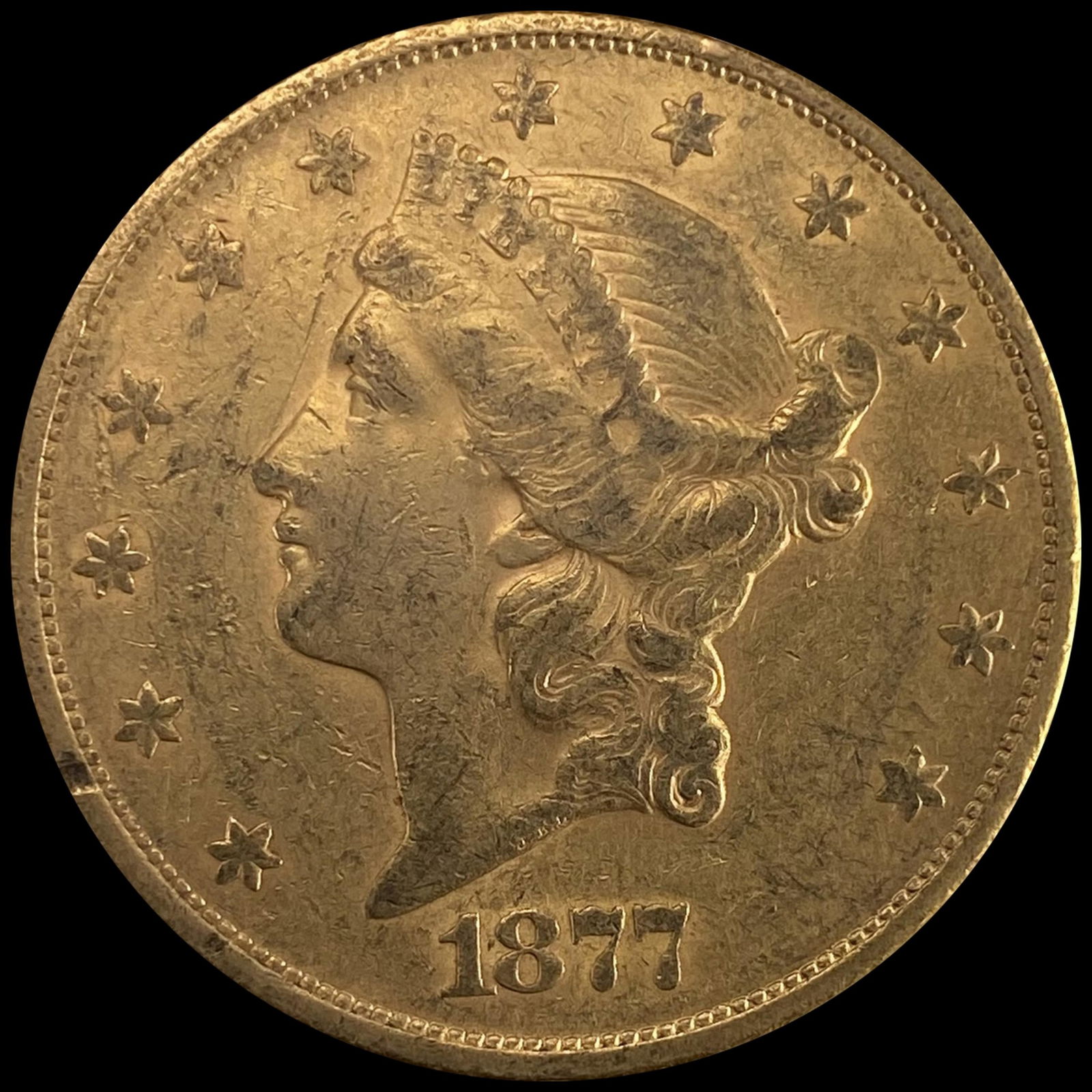 1877-S $20 Gold Double Eagle UNCIRCULATED (1 of 2)