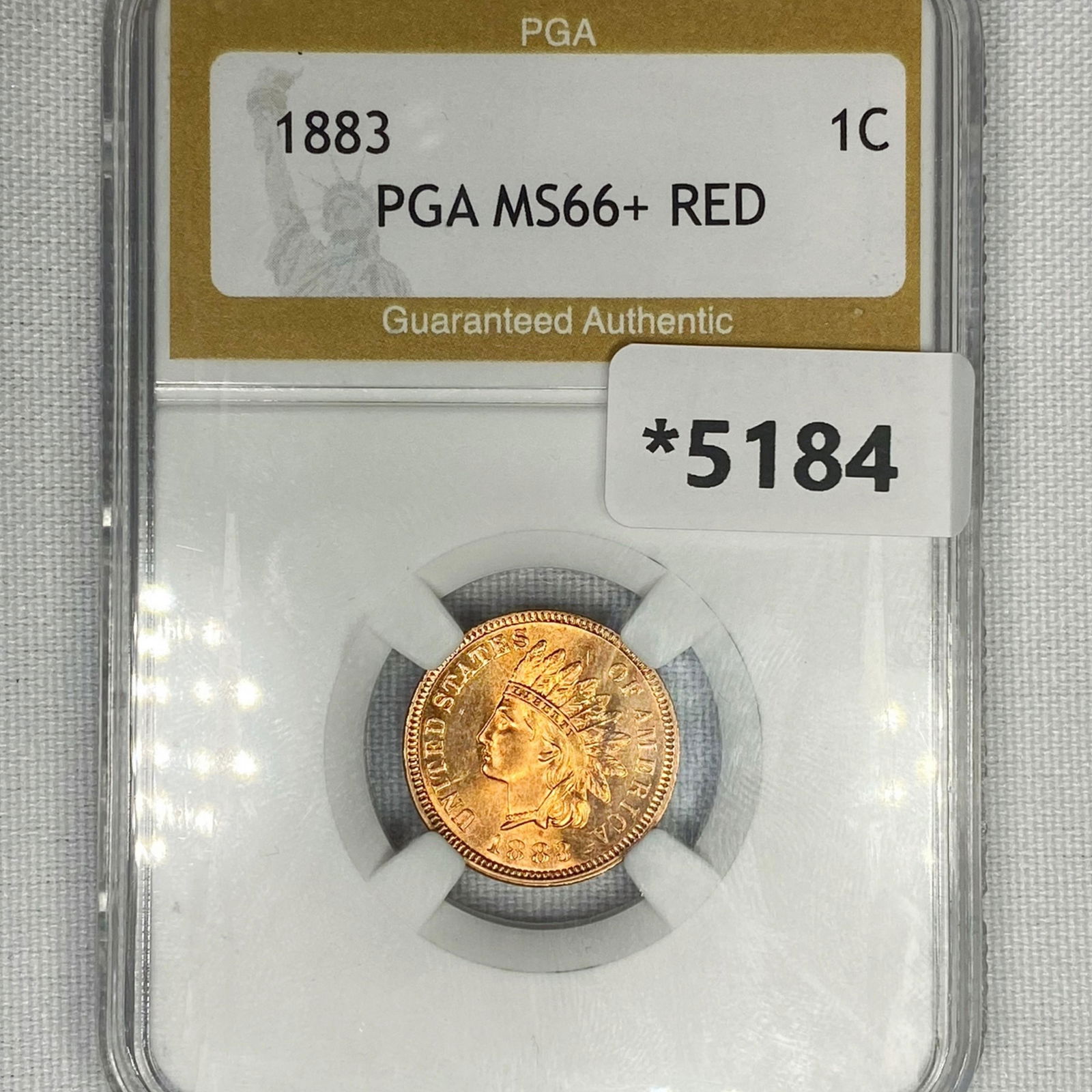 1883 Indian Head Cent PGA-MS66+ RED (1 of 2)