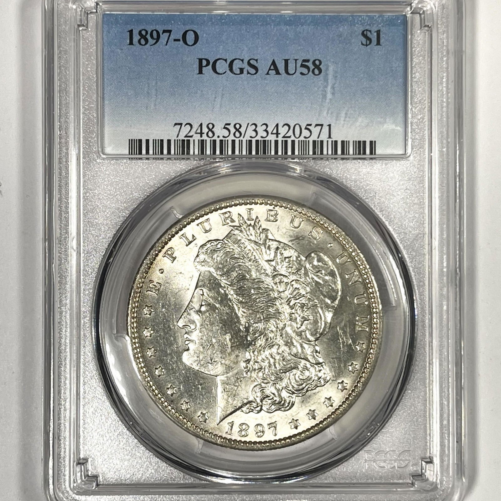 1897-O Morgan Silver Dollar PCGS-AU58 (1 of 2)