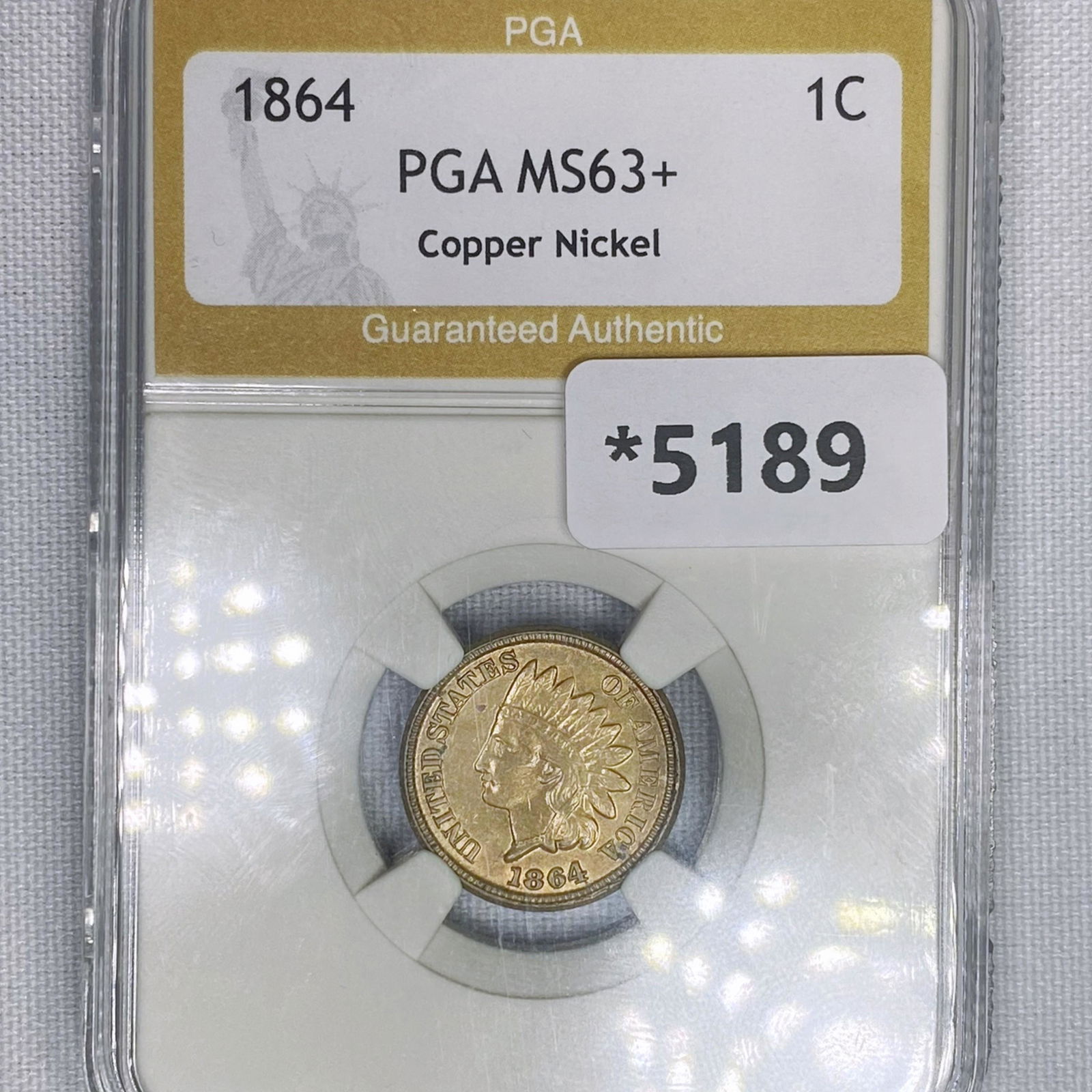 1864 Indian Head Cent PGA-MS63+ Copper Nickel (1 of 2)