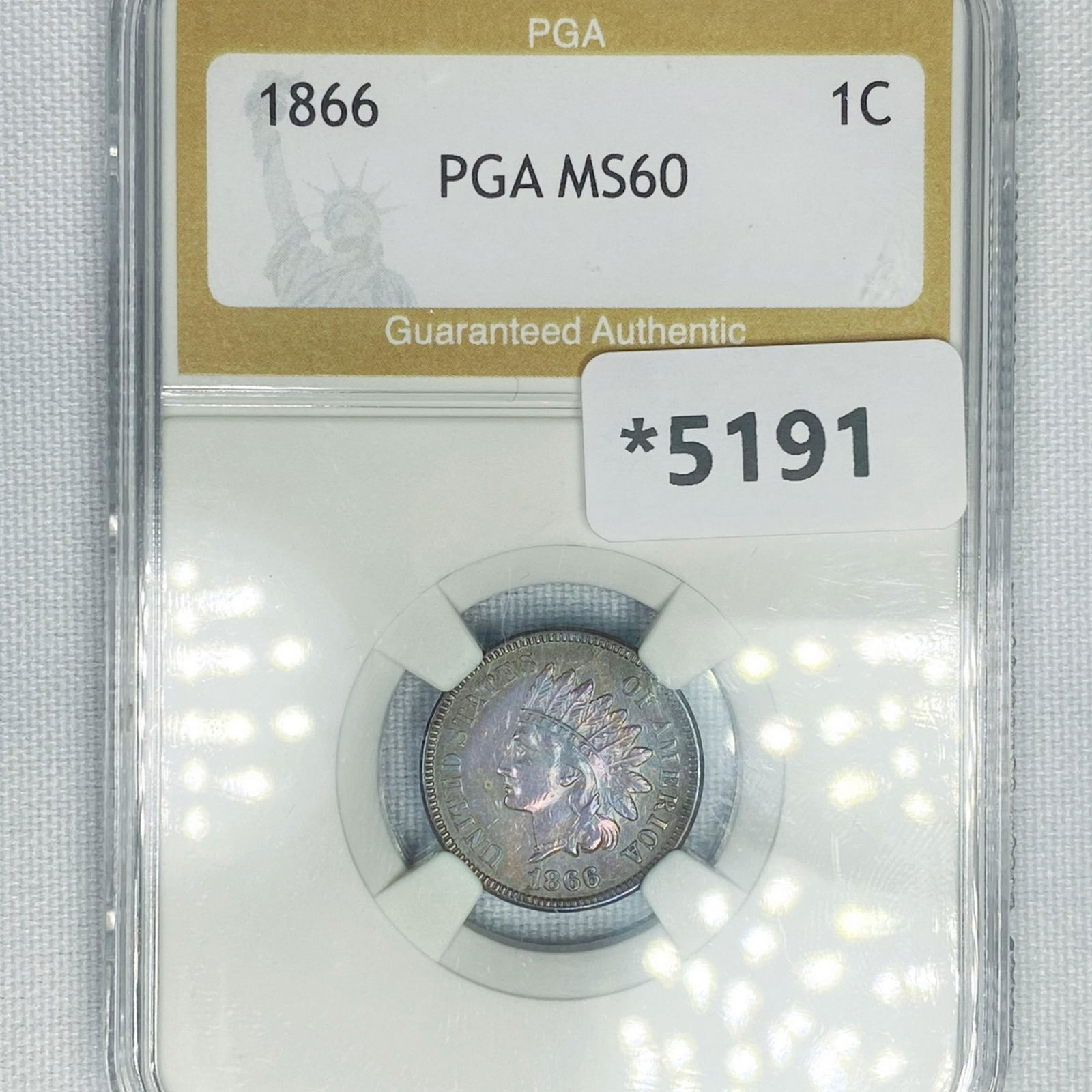 1866 Indian Head Cent PGA-MS60 (1 of 2)