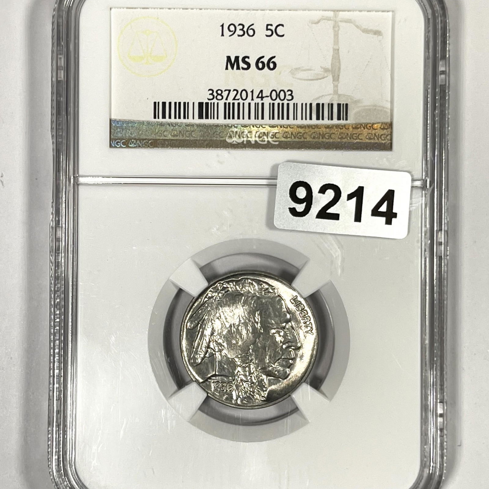 1936 Buffalo Nickel NGC-MS66 (1 of 2)