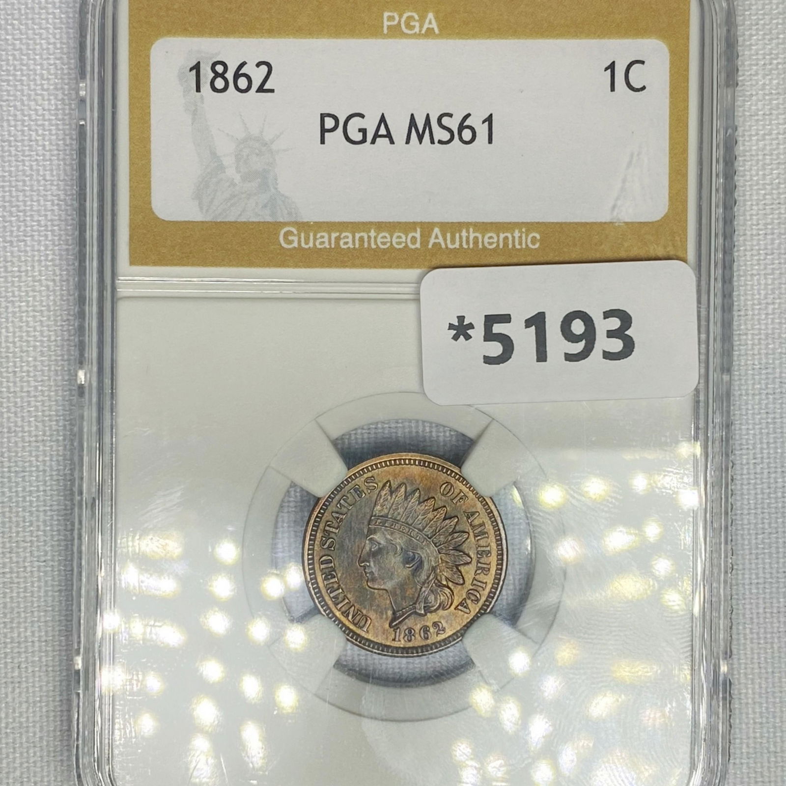 1862 Indian Head Cent PGA-MS61 (1 of 2)