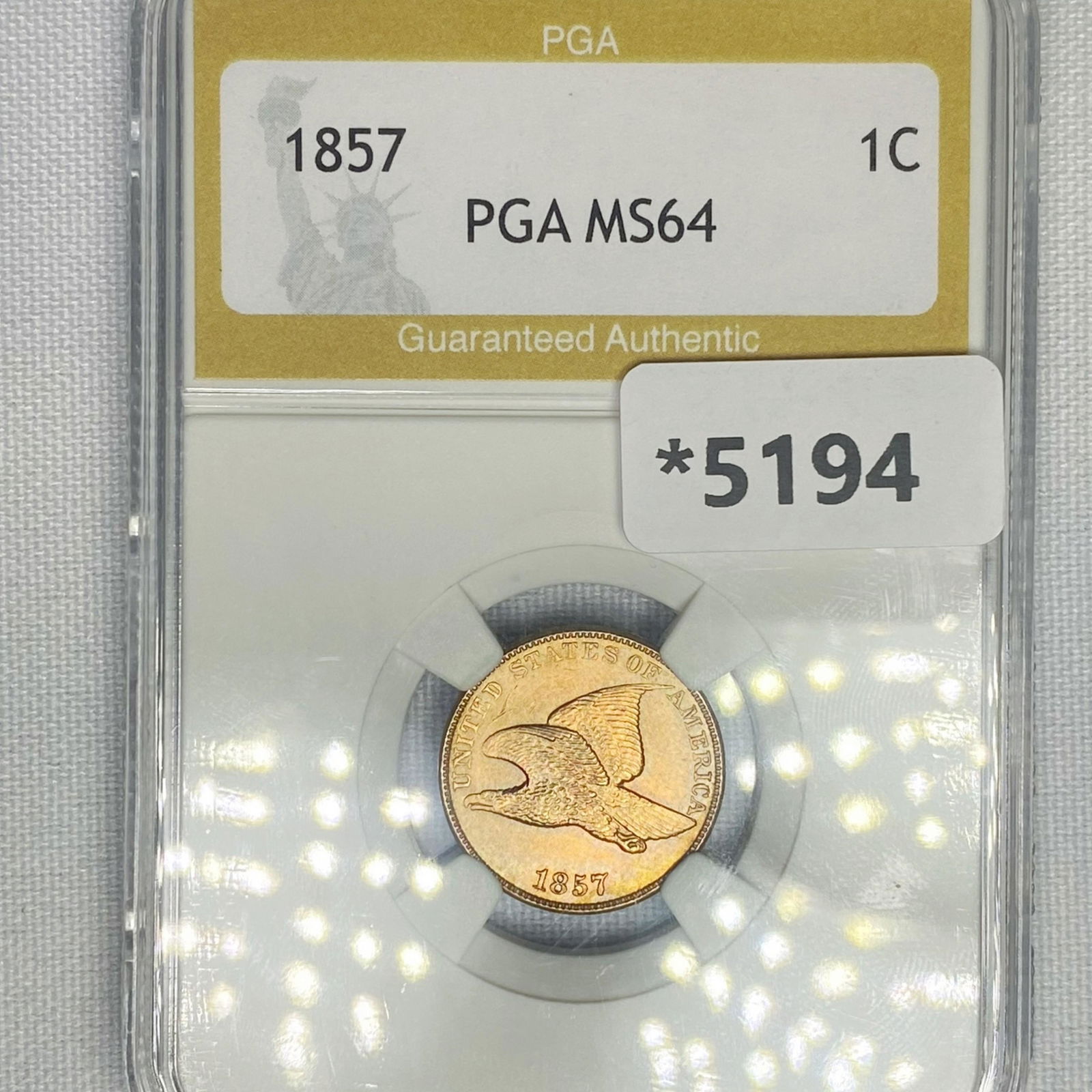 1857 Flying Eagle Cent PGA-MS64 (1 of 2)