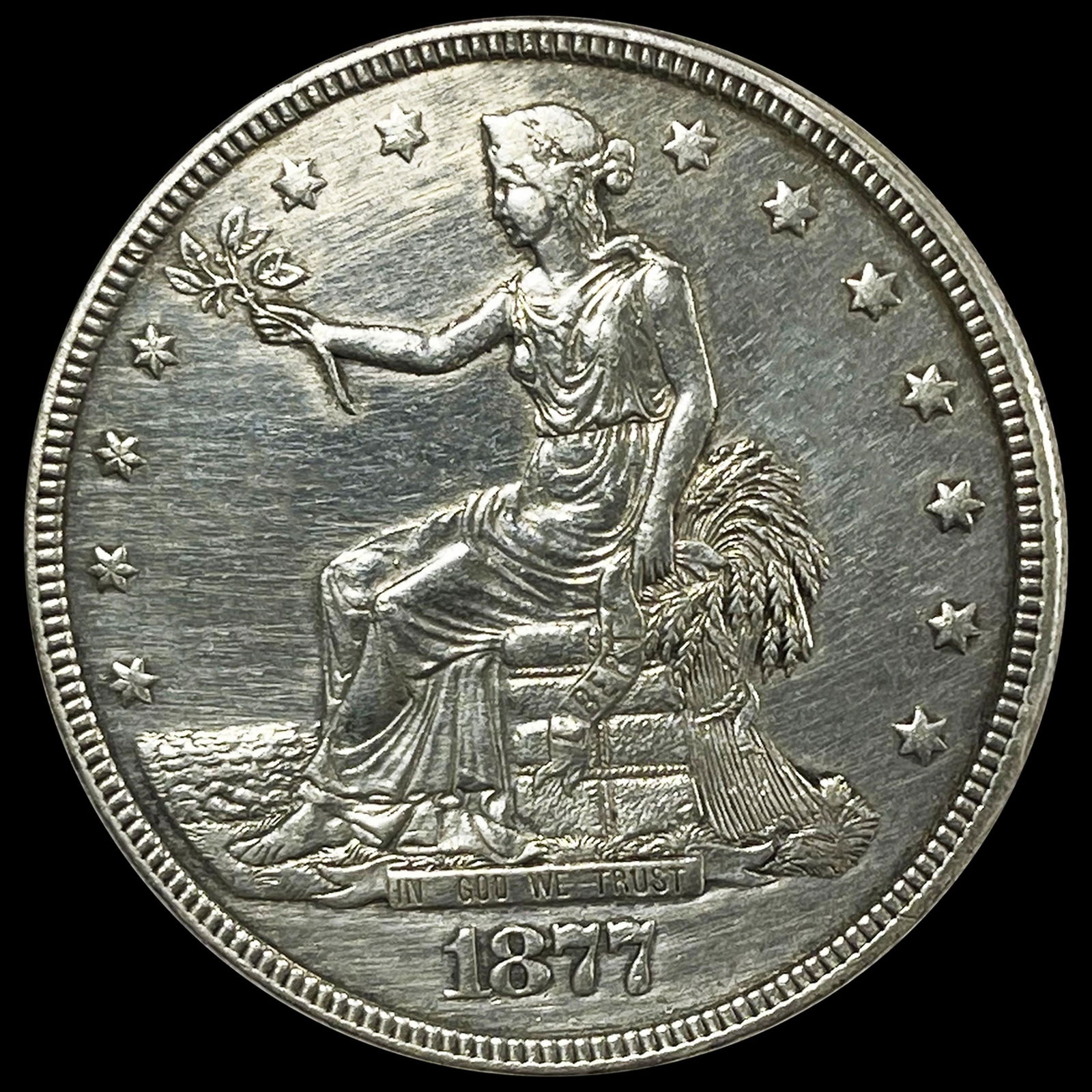 1877 Silver Trade Dollar CLOSELY UNCIRCULATED (1 of 2)