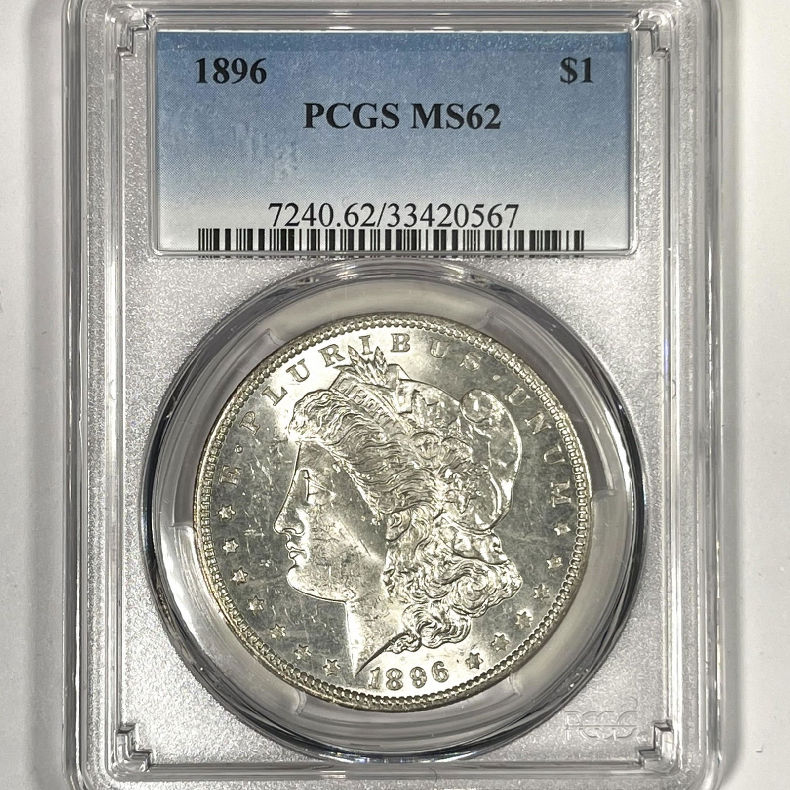 1896 Morgan Silver Dollar PCGS-MS62 (1 of 2)