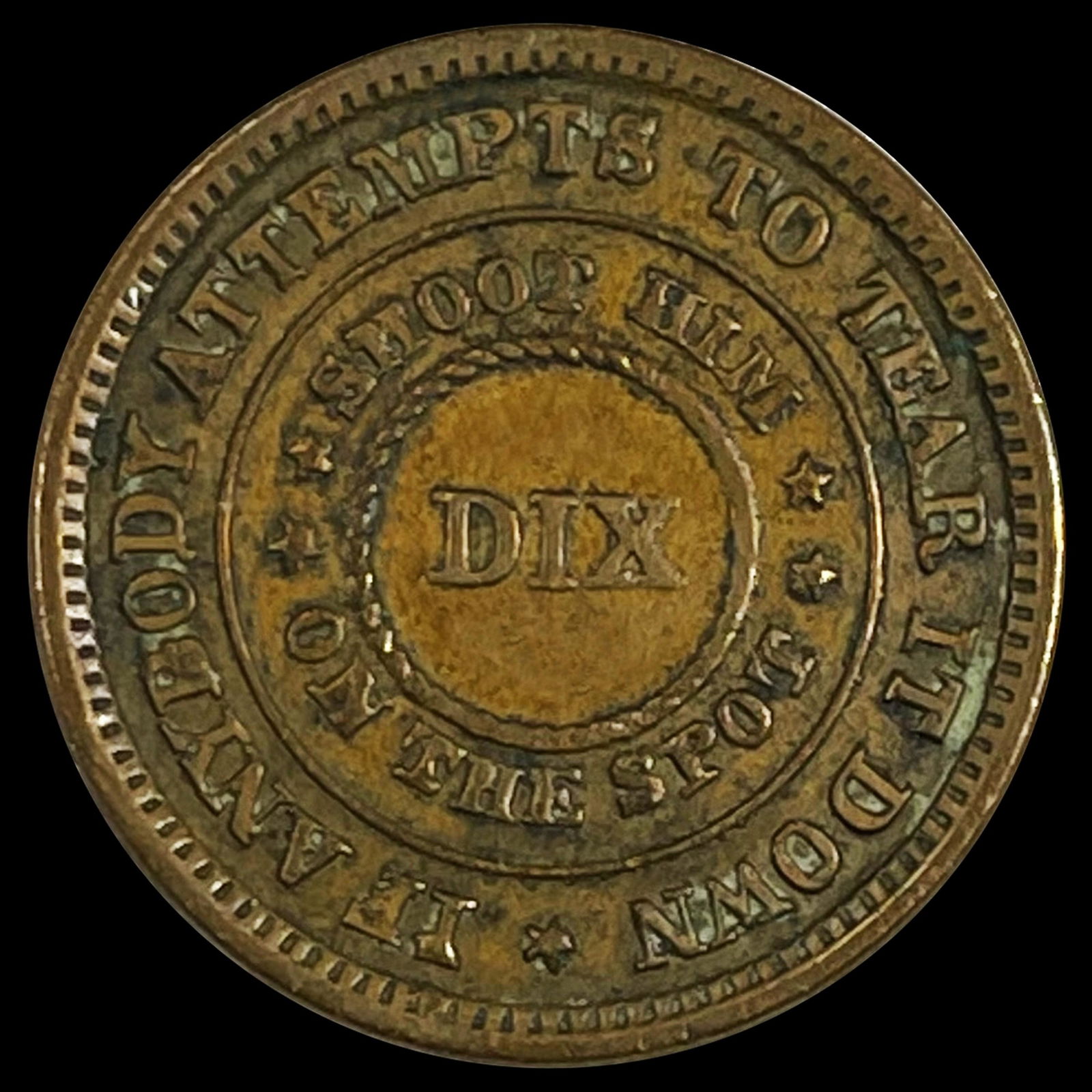 1863 Patriotic Civil War Token CLOSELY UNC (1 of 2)