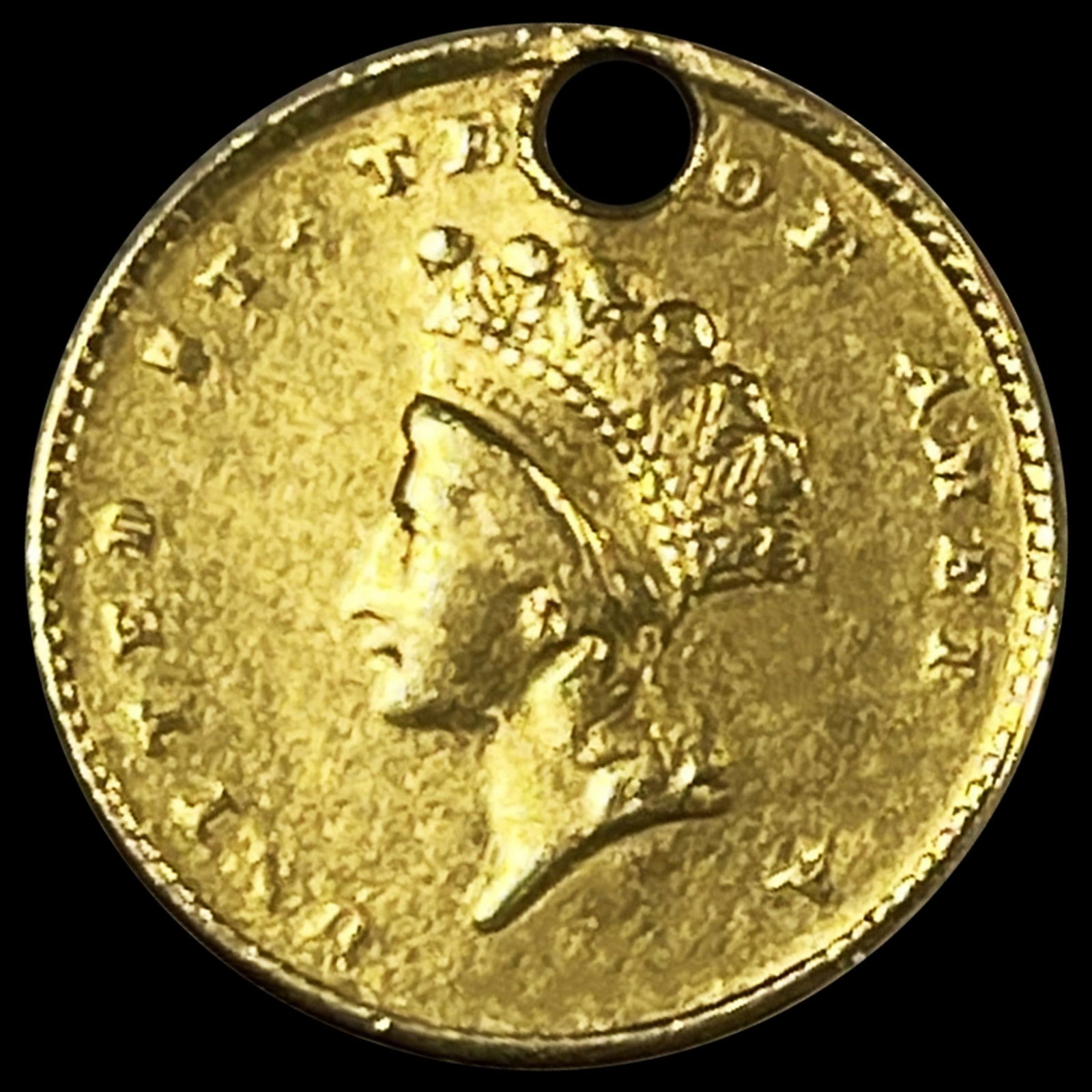 1854 Ty 2 Rare Gold Dollar NEARLY UNCIRCULATED (1 of 2)