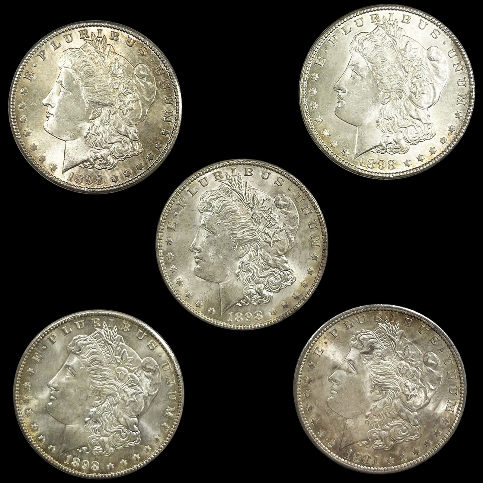 (5) Morgan Dollars UNCIRCULATED (1 of 2)