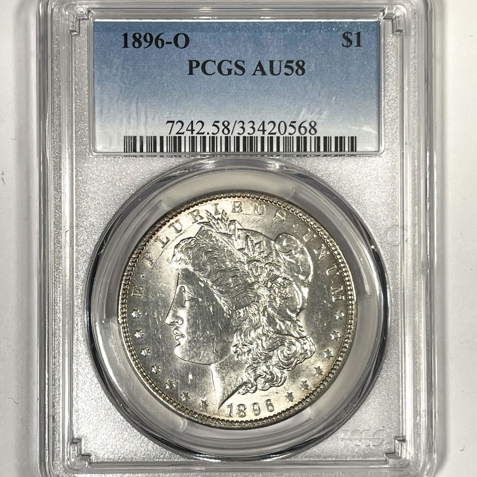 1896-O Morgan Silver Dollar PCGS-AU58 (1 of 2)