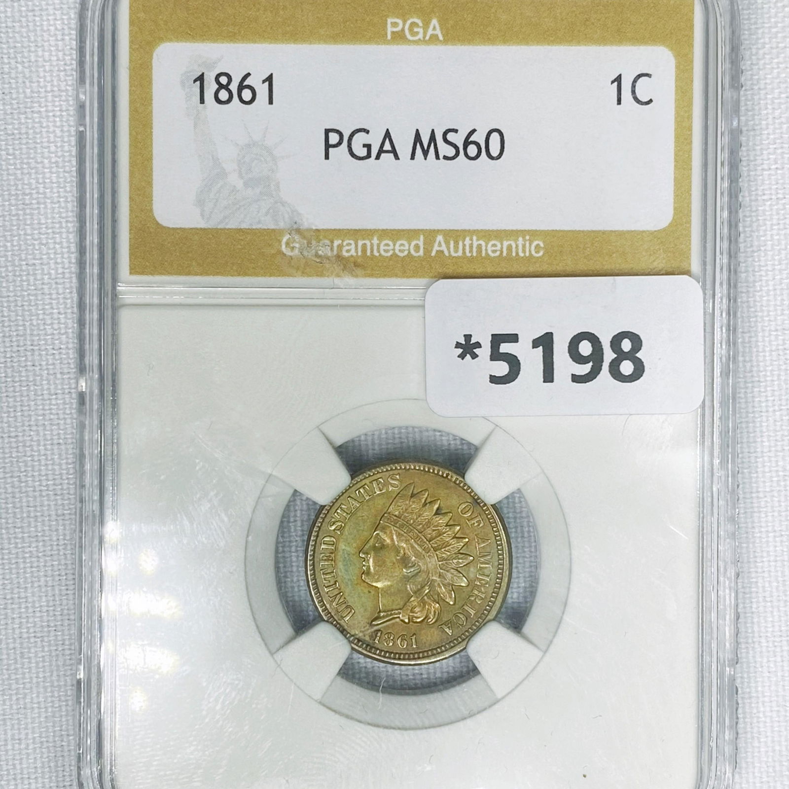 1861 Indian Head Cent PGA-MS60 (1 of 2)