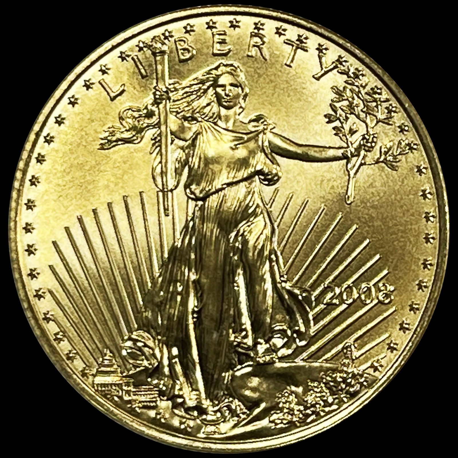 2008 $25 Gold Eagle 1/2oz SUPERB GEM BU (1 of 2)