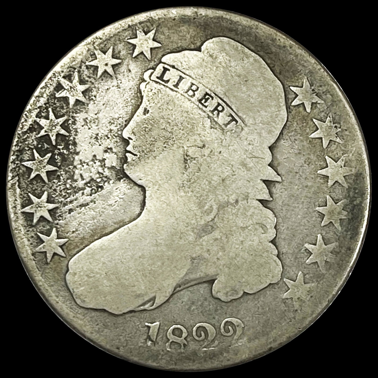 1822 Capped Bust Half Dollar NICELY CIRCULATED (1 of 2)