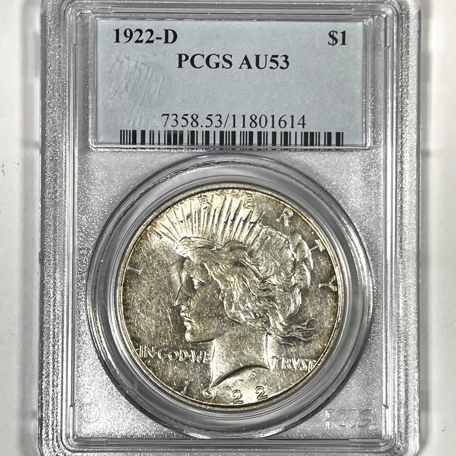 1922-D Silver Peace Dollar PCGS-AU53 (1 of 2)