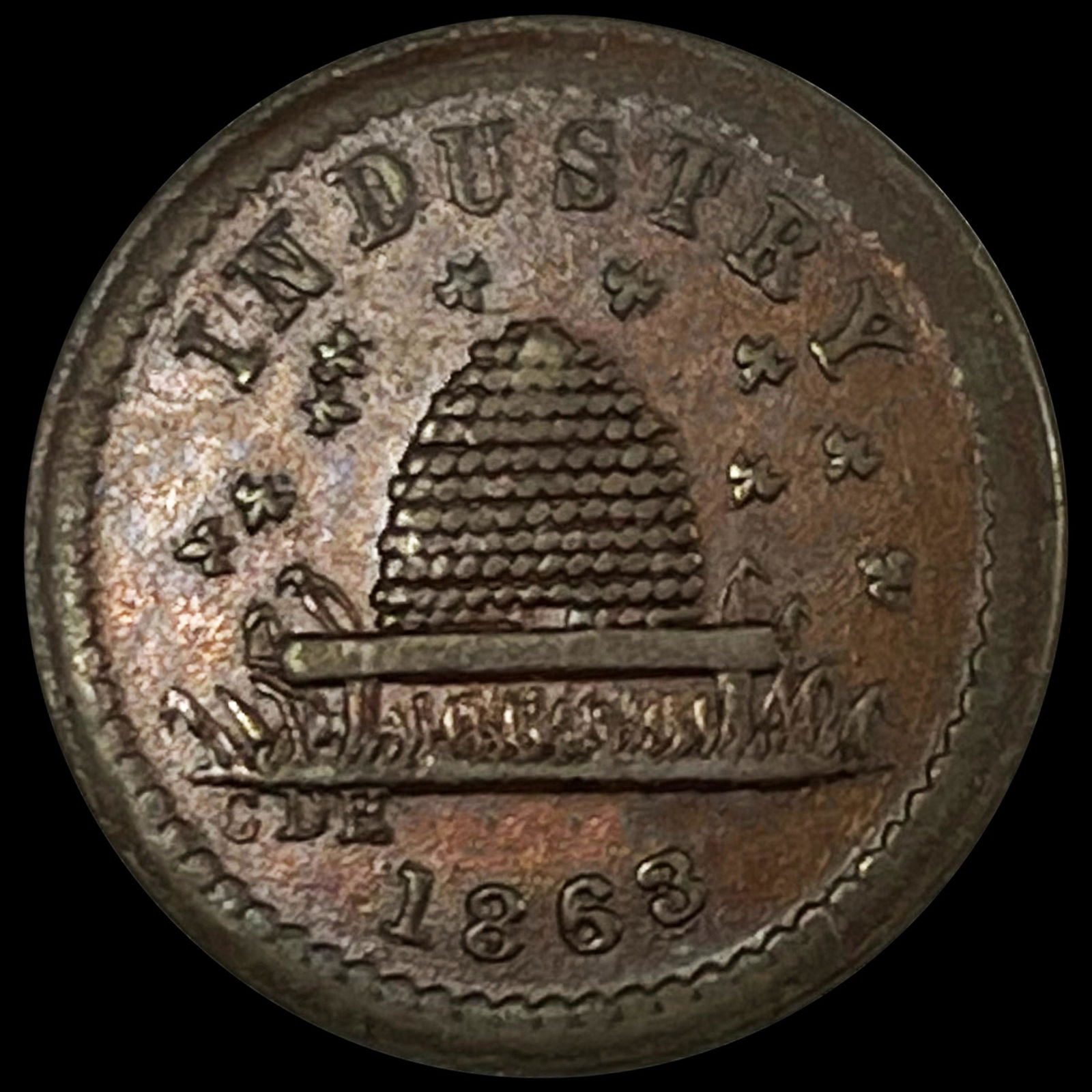 1863 Industry One Cent CLOSELY UNCIRCULATED (1 of 2)