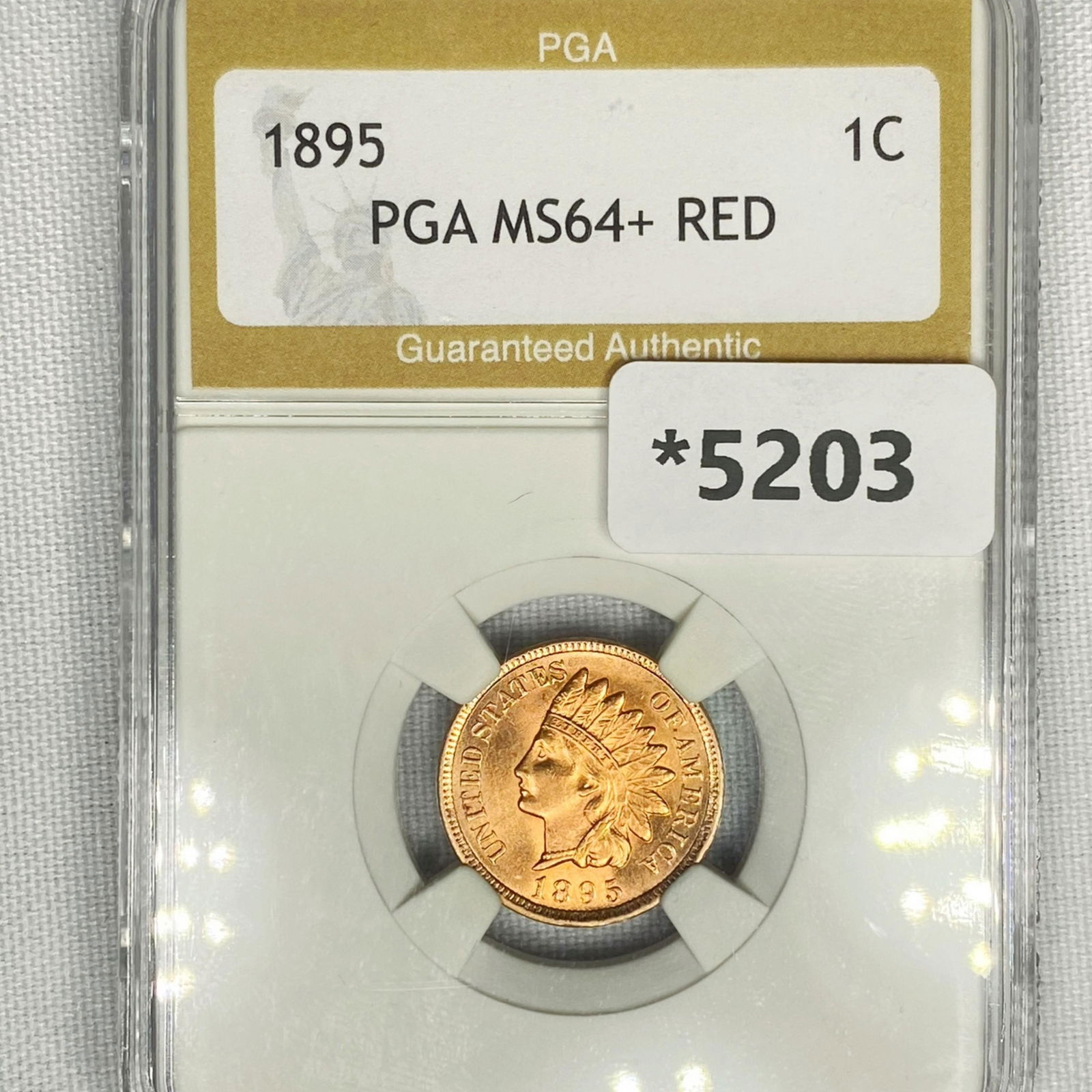 1895 Indian Head Cent PGA-MS64+ Red (1 of 2)