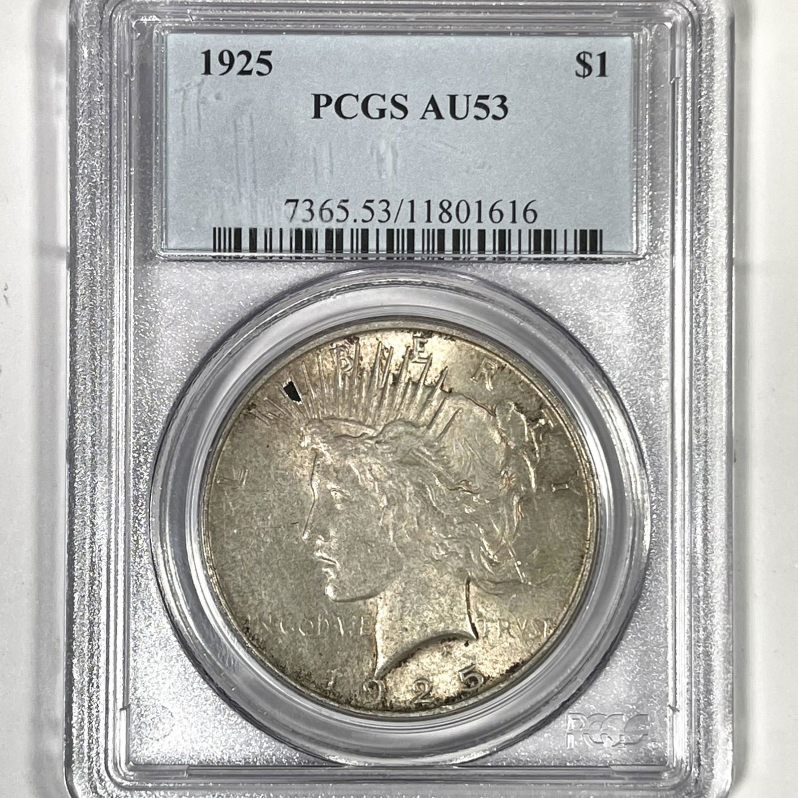 1925 Silver Peace Dollar PCGS-AU53 (1 of 2)