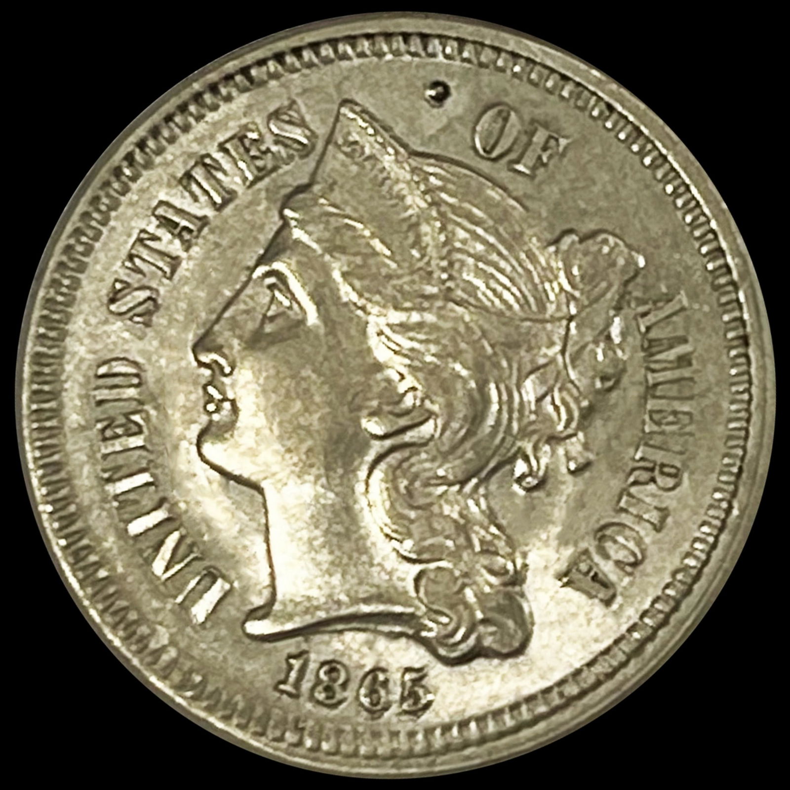 1865 Nickel Three Cent UNCIRCULATED (1 of 2)