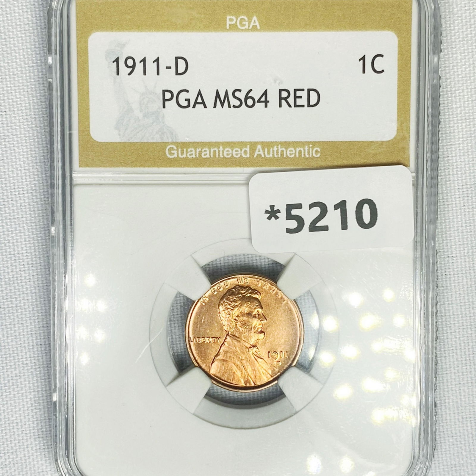 1911-D Wheat Cent PGA-MS64 Red (1 of 2)