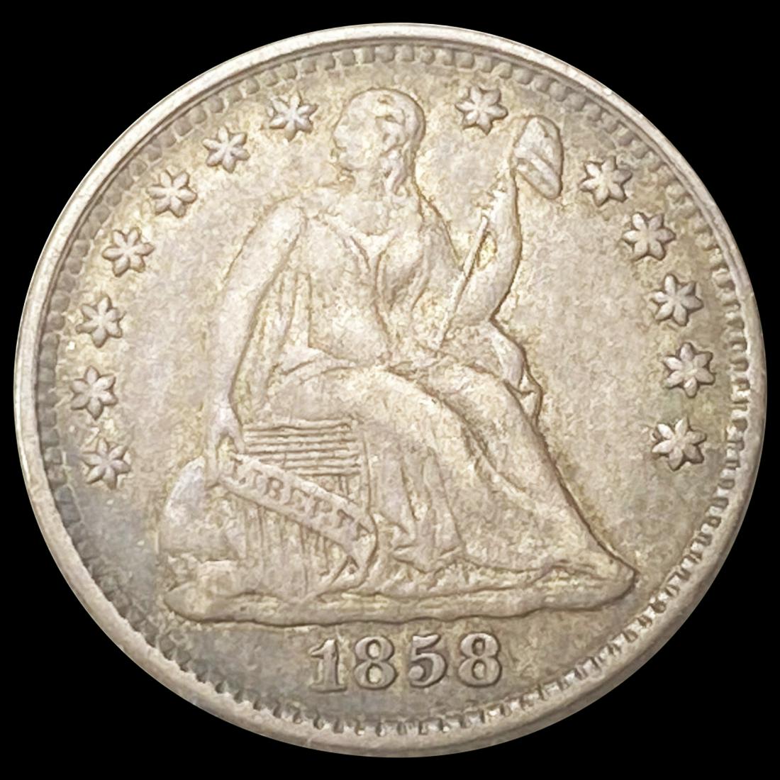 1858 Seated Liberty Half Dime CLOSELY (1 of 2)