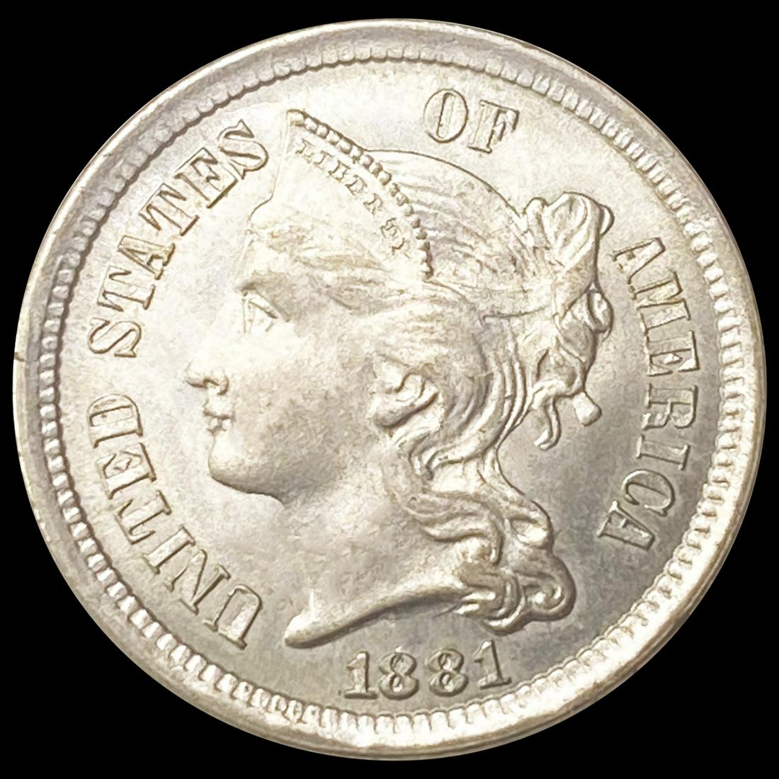 1881 Nickel Three Cent UNCIRCULATED (1 of 2)