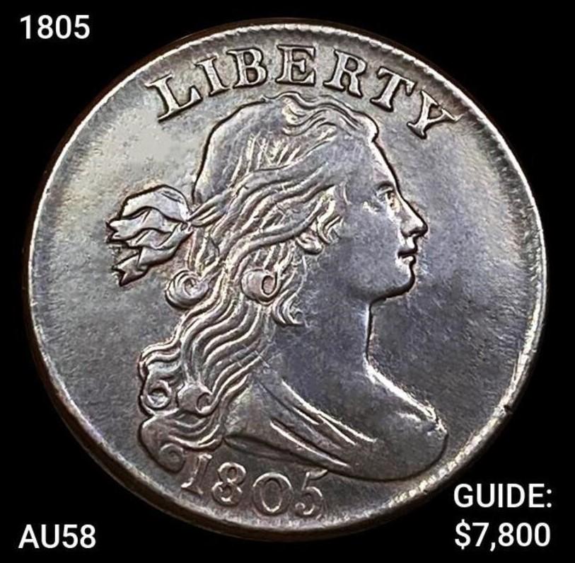 1805 Draped Bust Large Cent CHOICE AU (1 of 2)