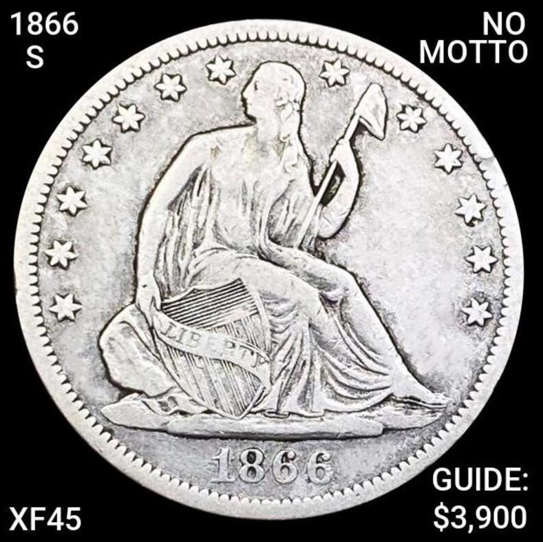 1866-S Seated Liberty Half Dollar LIGHTLY CIRC (1 of 2)