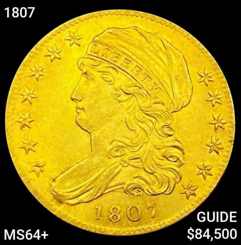 1807 $5 Gold Half Eagle CHOICE BU+ (1 of 2)