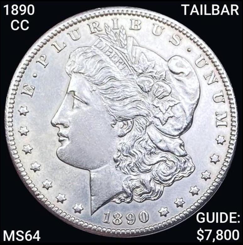 1890-CC Tailbar Morgan Silver Dollar CHOICE BU (1 of 2)