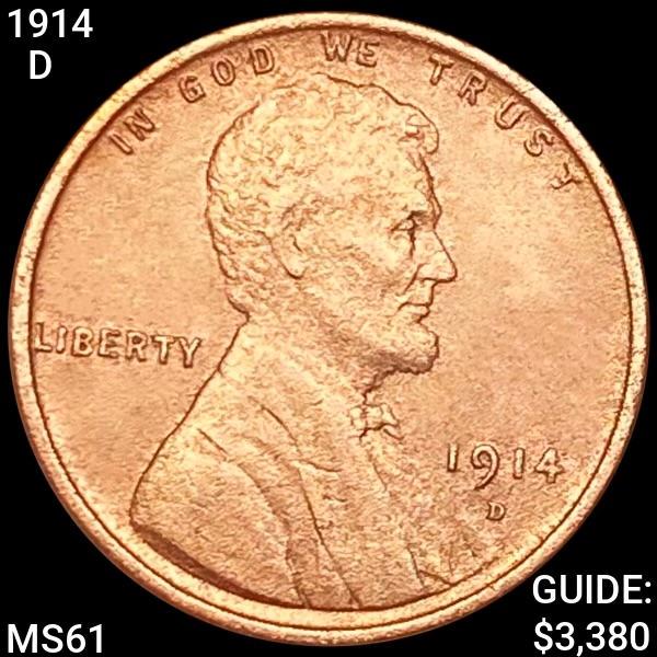 1914-D Lincoln Wheat Cent UNCIRCULATED (1 of 2)