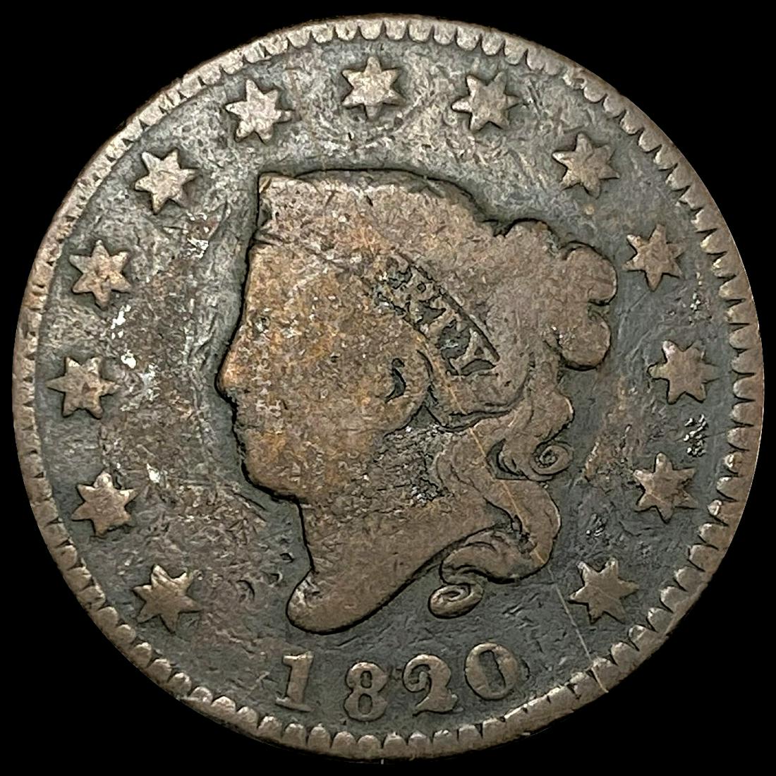 1820 Large Cent NICELY CIRCULATED (1 of 2)