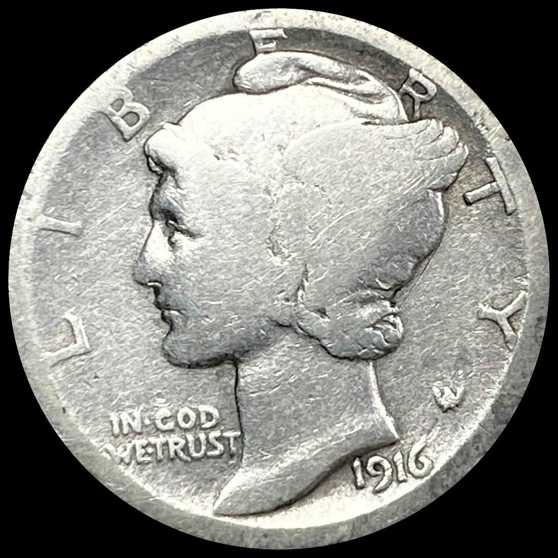 1916-D Mercury Dime NICELY CIRCULATED (1 of 2)