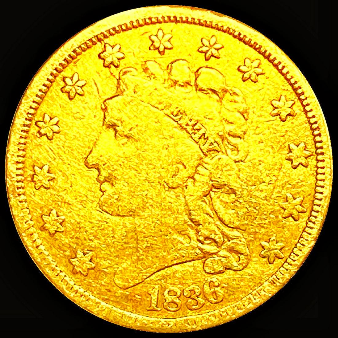 1836 $2.50 Gold Quarter Eagle LIGHTLY CIRCULATED (1 of 2)