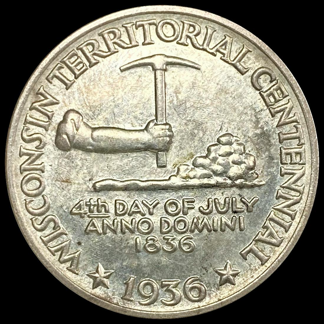 1936 Wisconsin Half Dollar CHOICE BU (1 of 2)