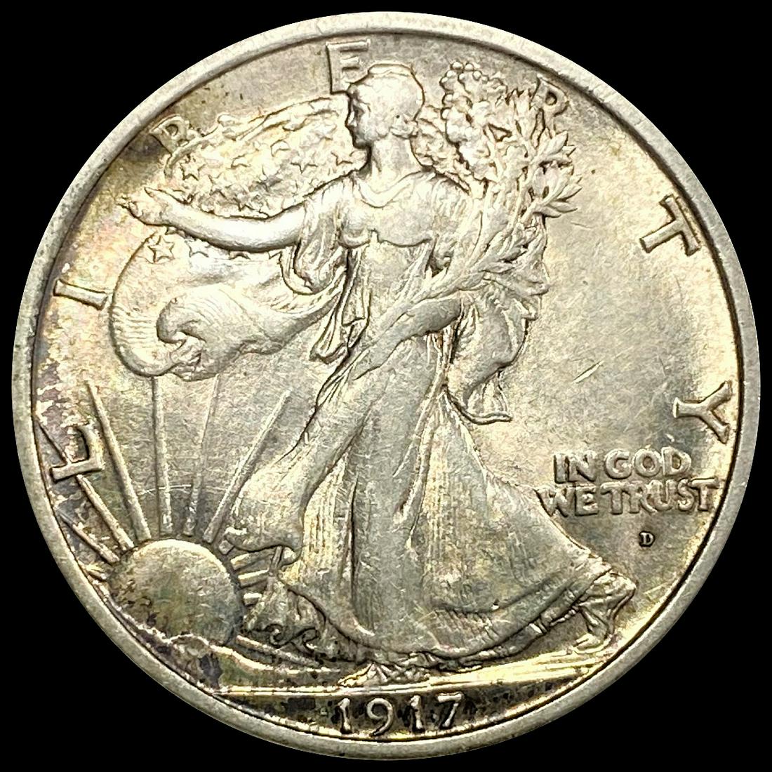 1917-D Obv Walking Liberty Half Dollar UNCIRCULATED (1 of 2)