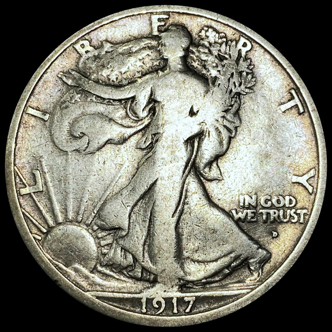 1917-D Walking Liberty Half Dollar LIGHTLY CIRC (1 of 2)
