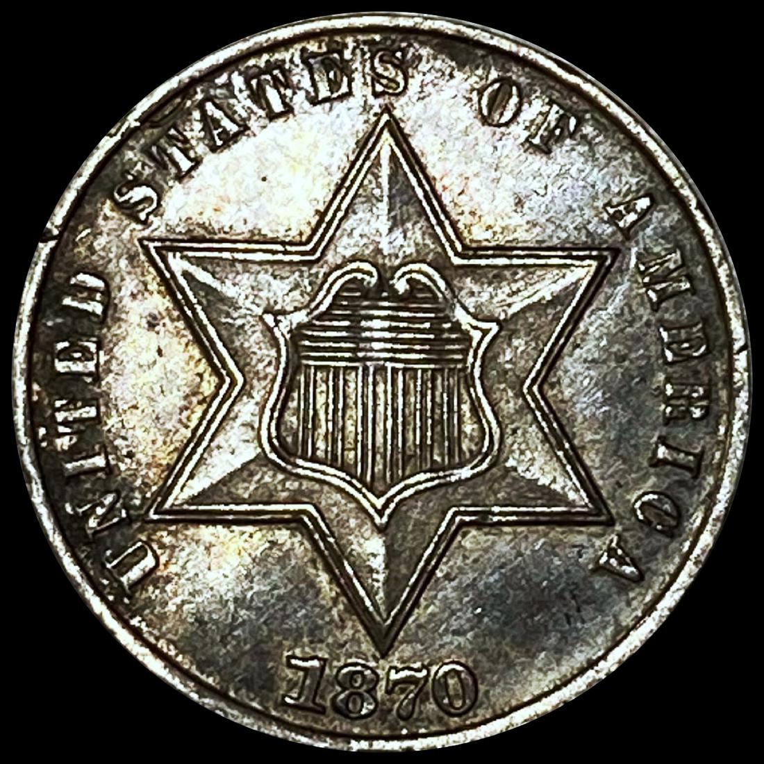 1870 Silver Three Cent UNCIRCULATED (1 of 2)