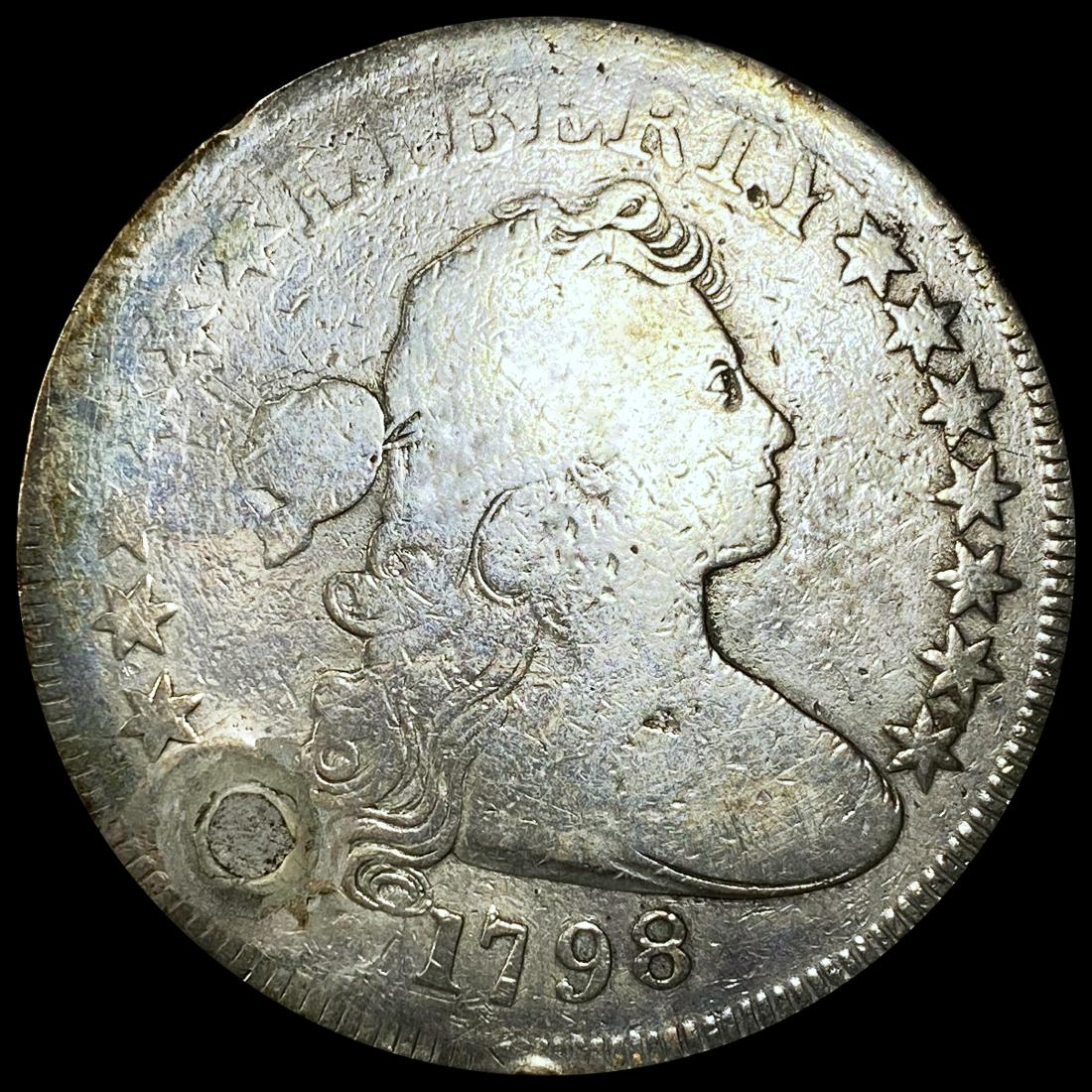 1798 Sm Eagle Draped Bust Dollar NICELY (1 of 2)