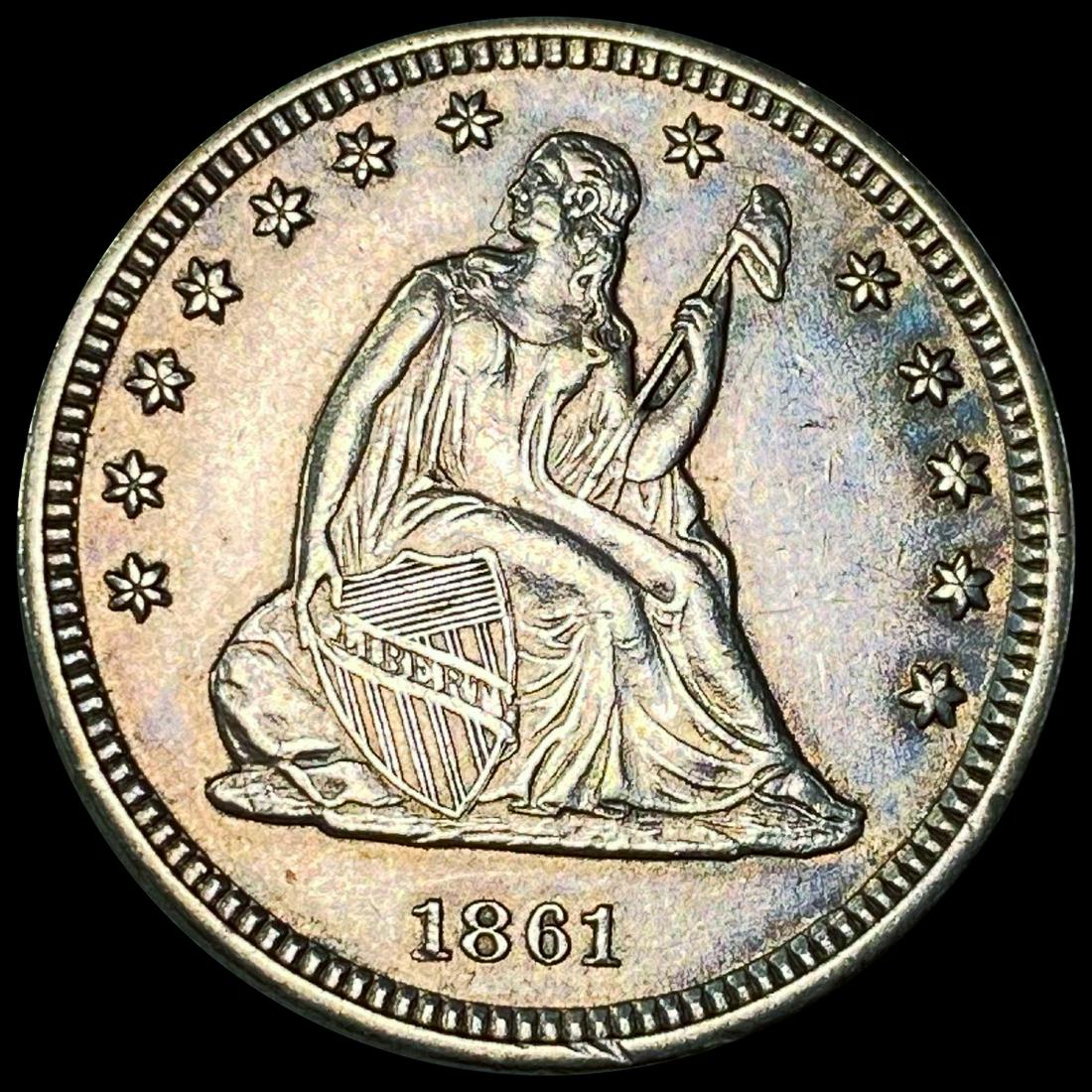 1861 Seated Liberty Quarter UNCIRCULATED (1 of 2)