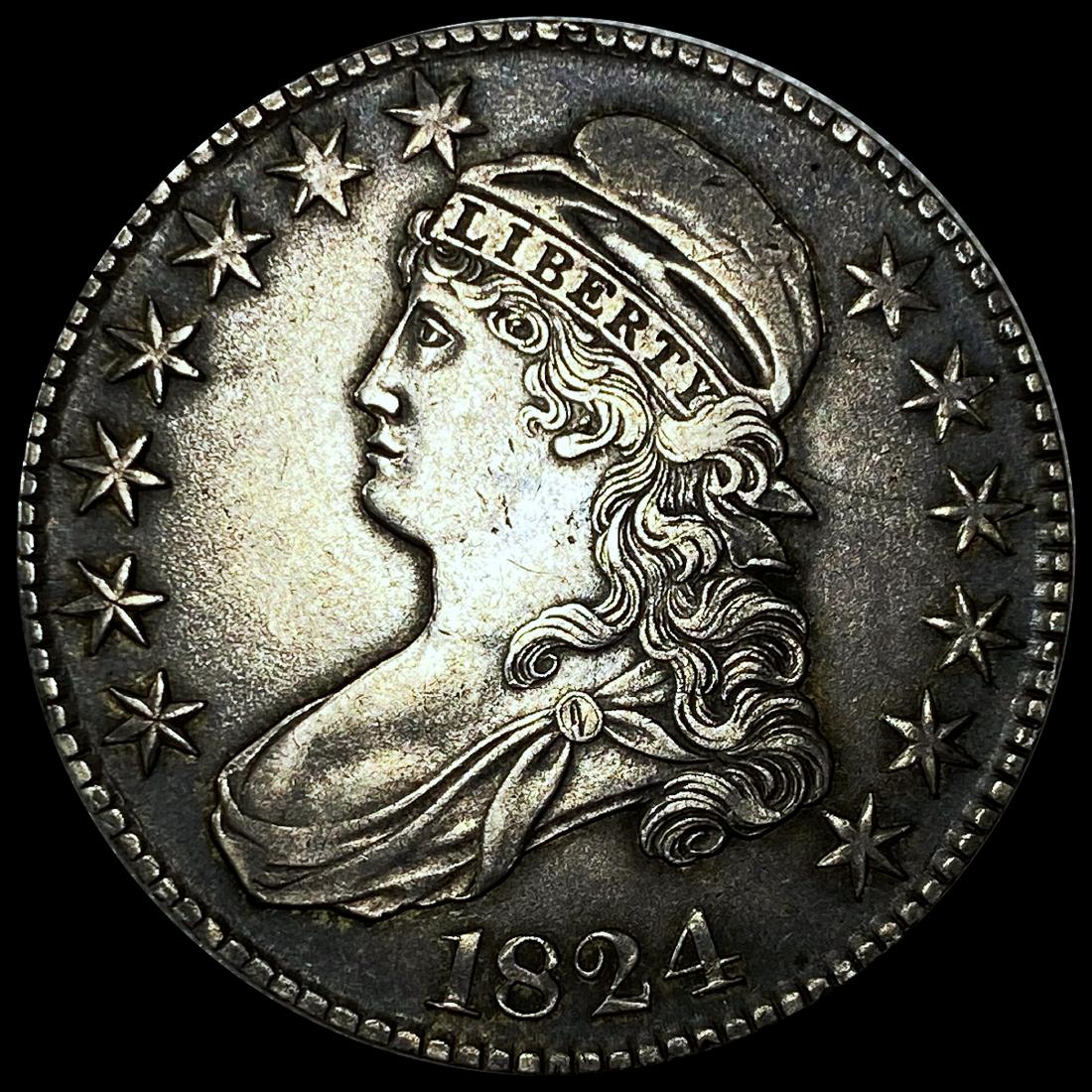 1824 Capped Bust Half Dollar CLOSELY UNCIRCULATED (1 of 2)