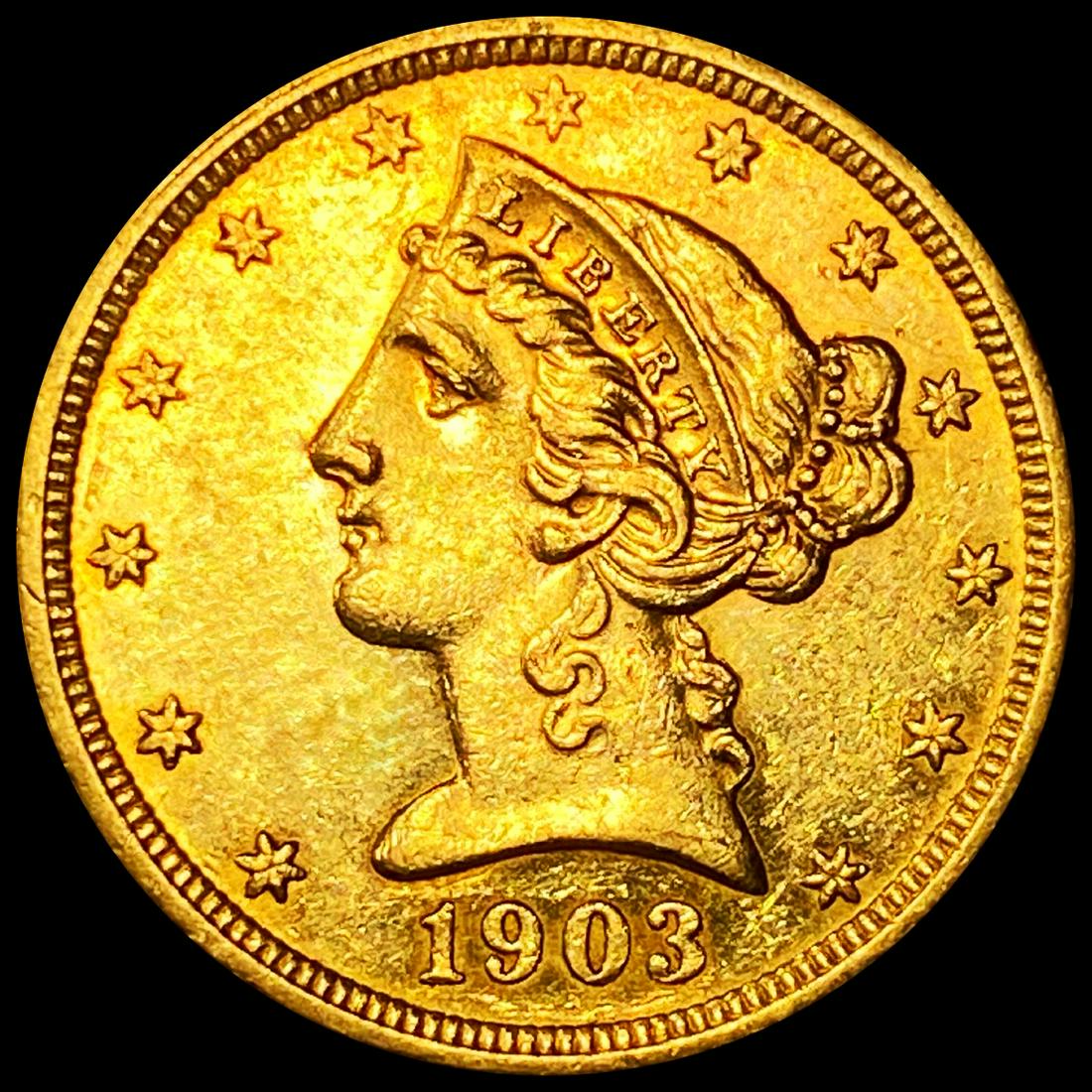 1903-S $5 Gold Half Eagle UNCIRCULATED (1 of 2)